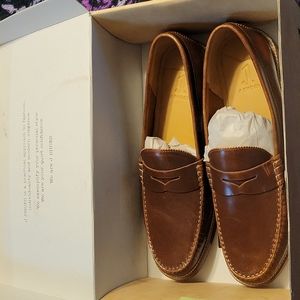 J SHOES Leather Loafers Men's size 11 Dark Tan/Brownish